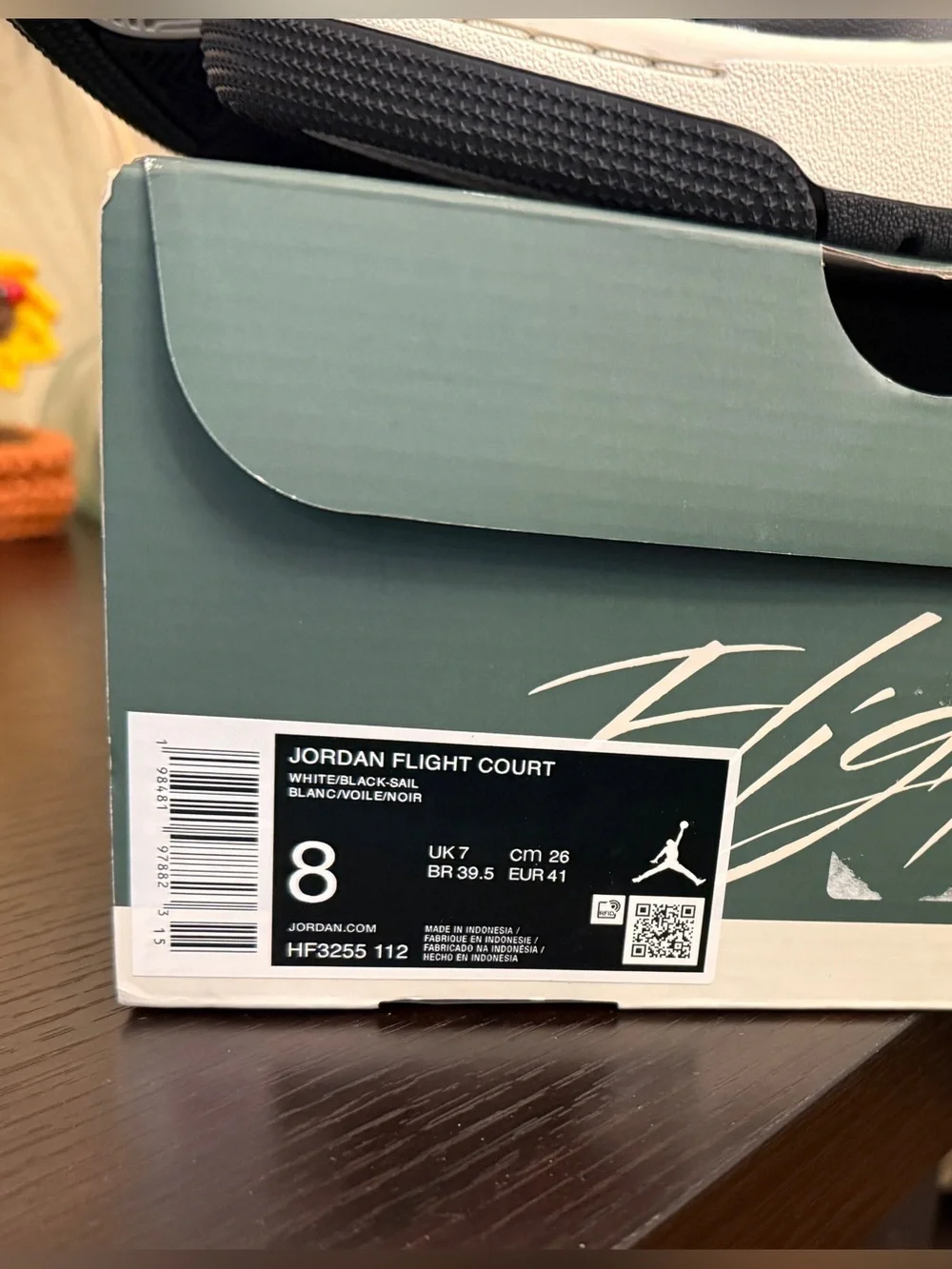 Jordan Flight Court Sneakers - White / Black Mens 8 NIB